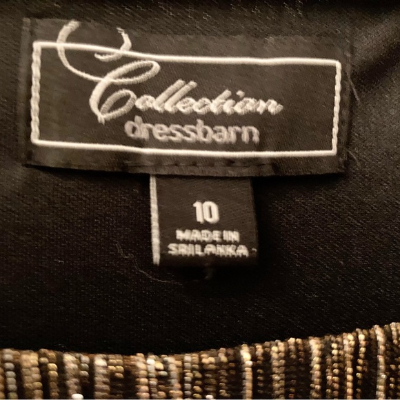 Fancy gold and black layered dress size 10 - Picture 2 of 11